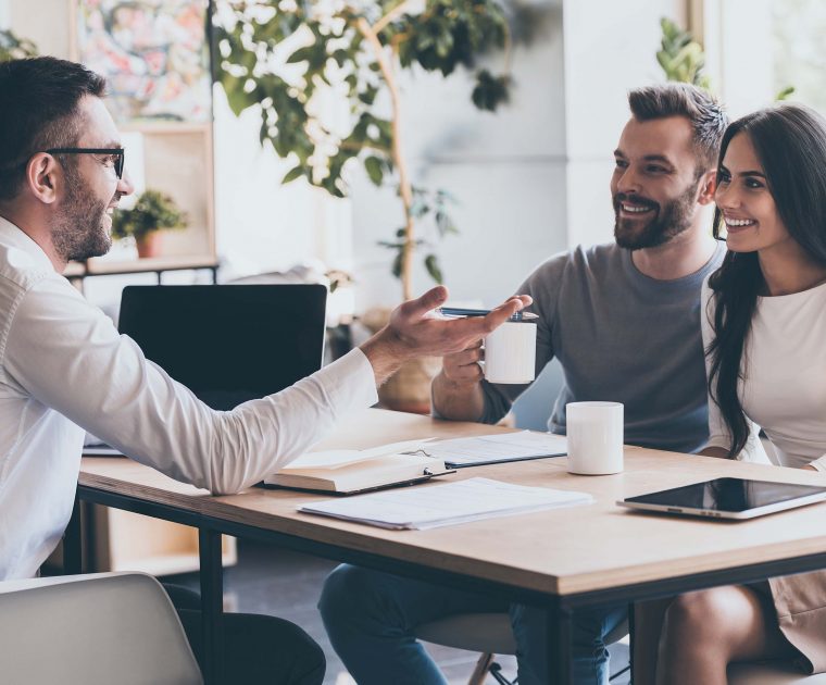 Financial Advisor with young couple