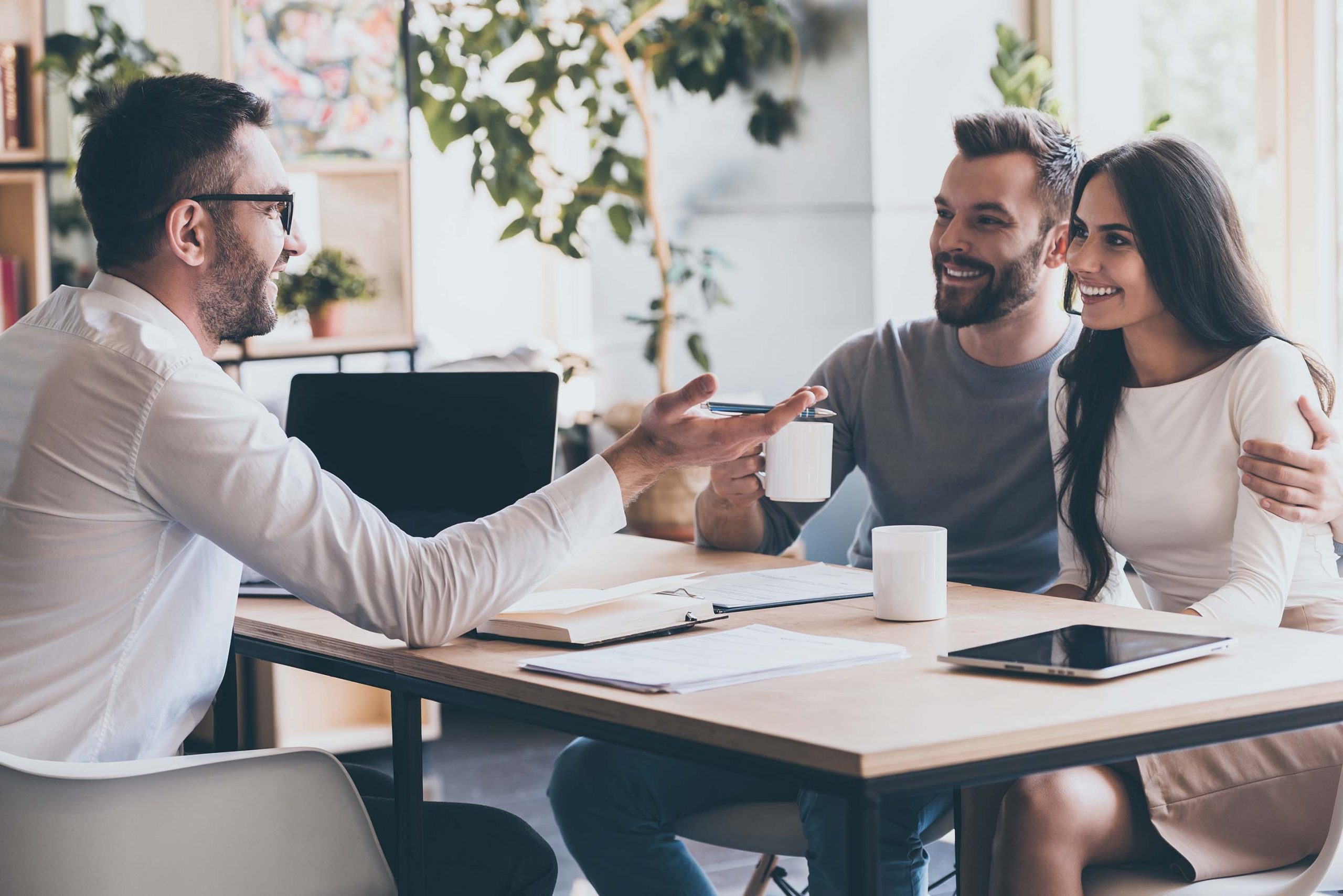 Financial Advisor with young couple